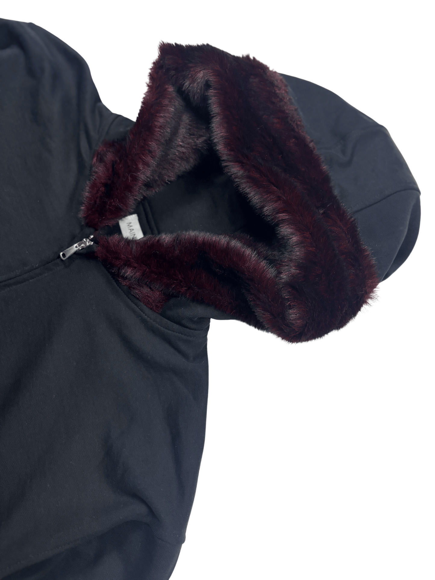 Fur Zipper Black
