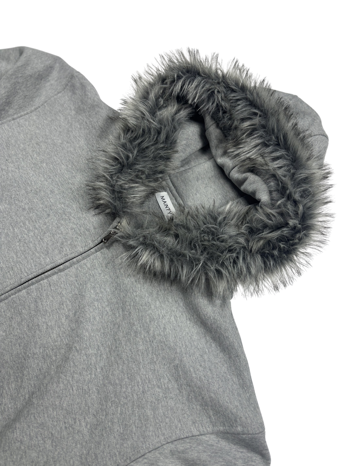 Fur Zipper Grey